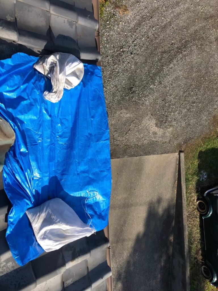 ブルーシート　台風被害